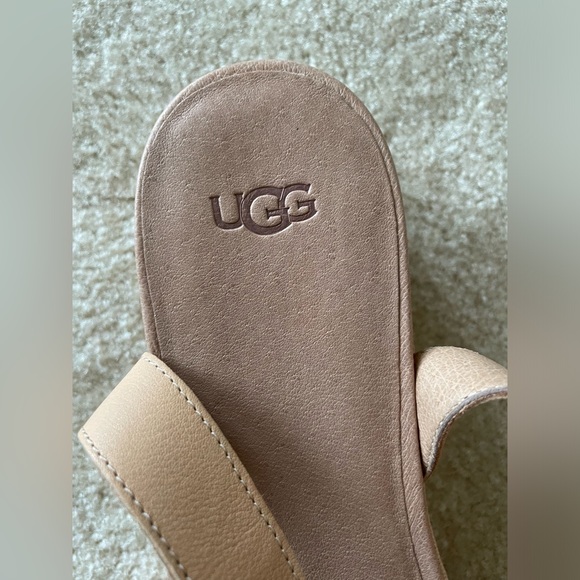 UGG Chapala tan suede platform sandals. Strappy‎ ankle. Women size 12. NWOT - Picture 4 of 10
